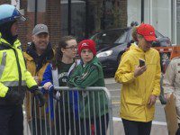 Boston Marathon Coming Through Wellesley