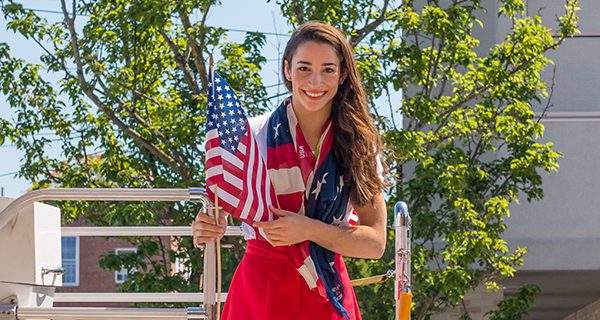 Needham welcomes home Olympic hero Raisman