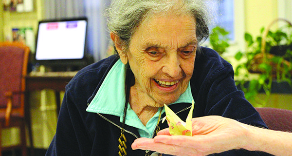 Paper cranes are flying in Walpole