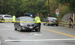 Pedestrian struck  on May Street