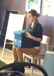 Before reading, the kids guessed what the story was about using clues from a mystery box.