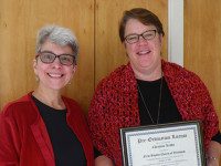Christine Keddy presented  with License to Preach