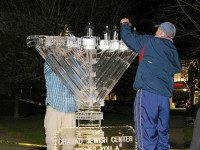 Needham to light  ice-carved Menorah