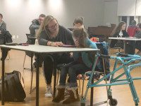 Needham VIPs help one another