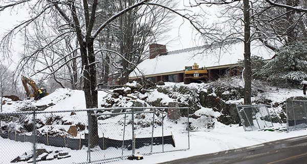 Sherborn Library construction underway
