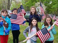 Girl Scouts replace flags for Memorial Day
