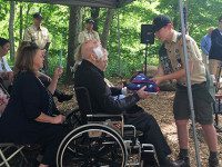 Medfield’s Hatch dedicates Grist Mill bench
