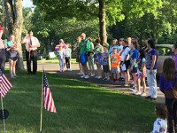 Wellesley salutes colors on Flag Day