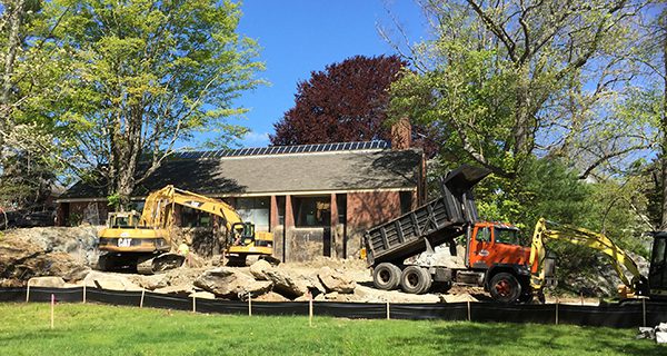 Sherborn Library construction continues