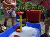 Kiddie car wash delights in Westwood