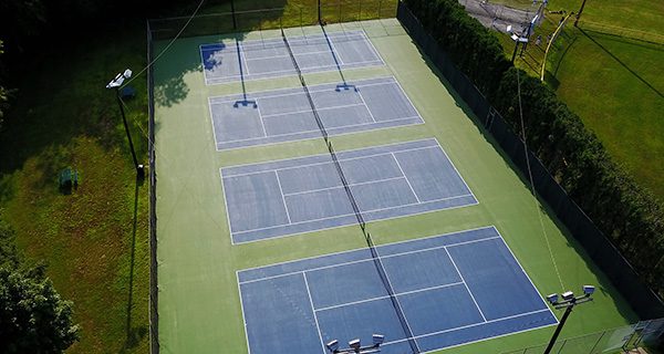 Refurbished tennis courts open