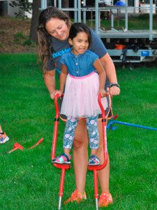 A girl stands proud while she balances to walk on a... 			
			</div>
				<a href=