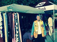 Scarves for cancer at Medfield Day