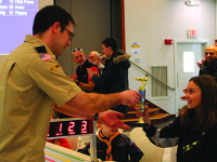Dover Scouts race pinewood derby