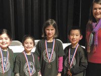 Kids brave cold for spelling bee