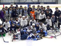 Girls varsity hockey holds youth clinic