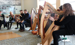 Celtic harpers astound library goers
