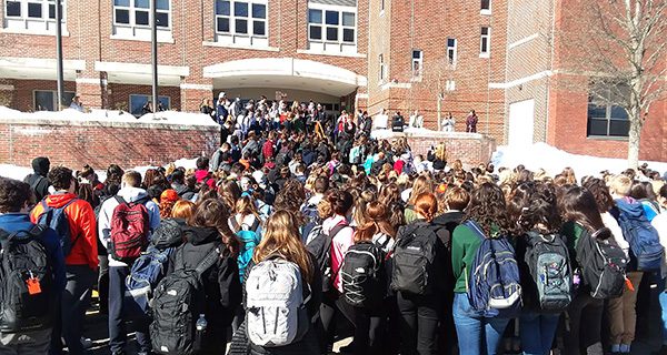 Walpole students participate in national walkout