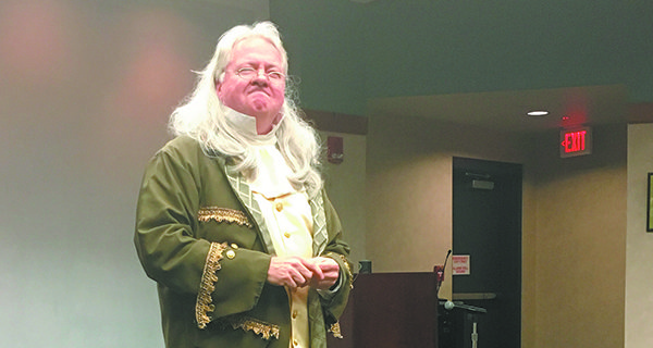 Benjamin Franklin visits Wellesley Library