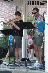Members of the band in deep concentration as they play. Photos by Daniel Curtin 