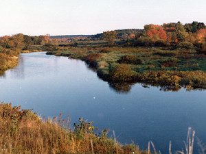 The Charles River in Medfield, here grew the valuable grasslands needed for the farmer's livestock. Photos courtesy of Medfield Historical Society 