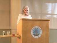 Author Elizabeth Berg addresses library