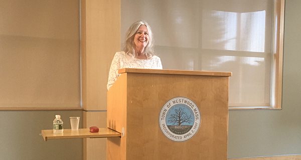 Author Elizabeth Berg addresses library
