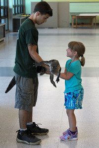 A close encounter with Gatorade the alligator. Photos by Daniel Curtin