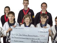 Karate students give back