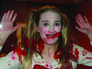 Normally quiet study rooms were filled with screams and terror during the haunted house.