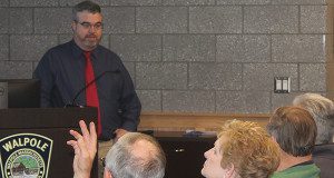 Jim Johnson fields a question from a concerned resident.