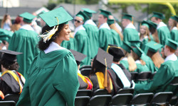 Wolverines walk at Flahive Field