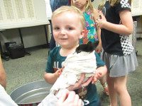 Medfielders meet baby animals at library
