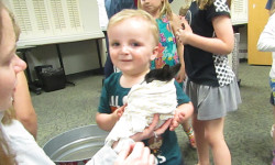 Medfielders meet baby animals at library
