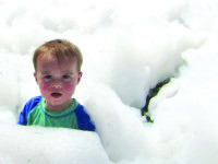 Westwood kids play in foam oasis