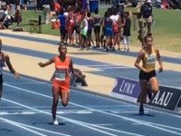 Abby Lothian competes in Junior Olympics
