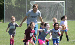 Kids learn soccer skills through play