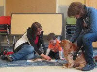 Walpole kids read to Cody