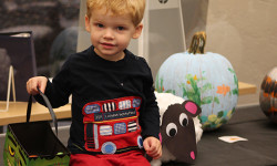 Stockinged witch wins library pumpkin contest