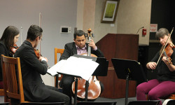 Black belt string quartet wows library