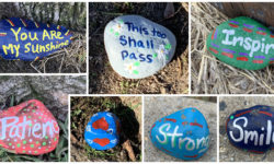 Kindness rocks appearing in Walpole