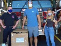 Gronk delivers masks to Walpole firefighters