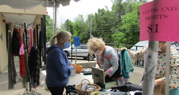 Community Council thrift shop camps out