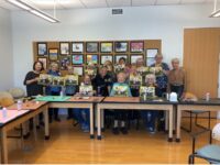 Seniors craft with Officer Scolponeti