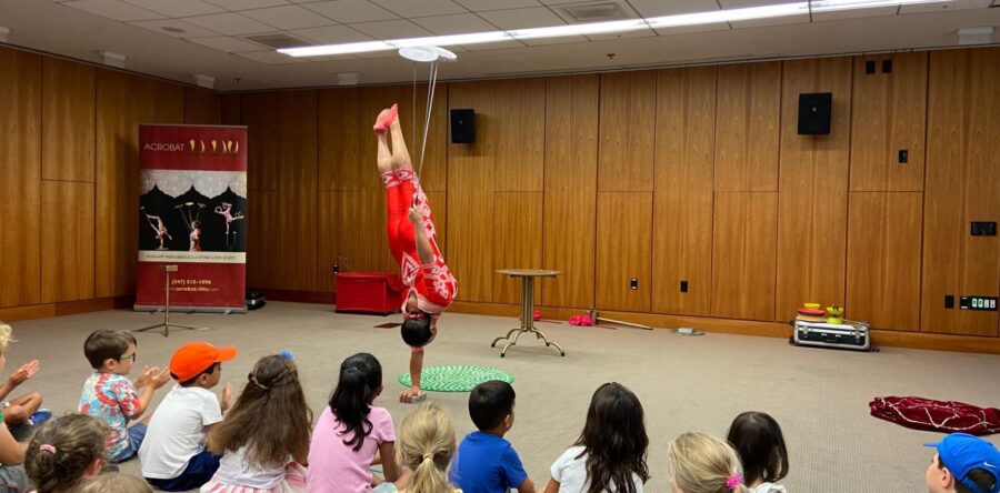 Li Liu teaches Chinese acrobatics