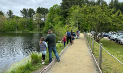 Fishing for fun at Needham Reservoir 