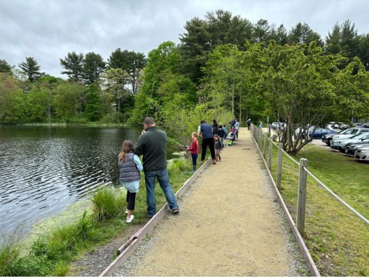 Fishing for fun at Needham Reservoir 