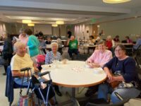 Seniors enjoy an ice cream social