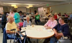 Seniors enjoy an ice cream social