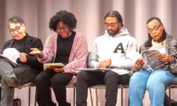 Social justice reading at Powers Hall
